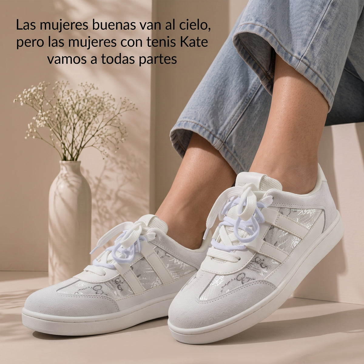 👟 TENIS DAMA KATE💋tenis textil-vegano-suela goma💨🍂