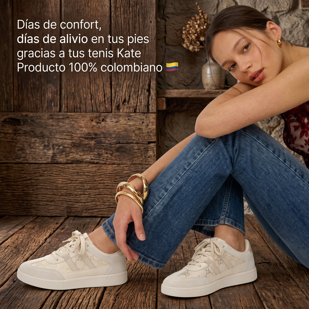 👟 TENIS DAMA KATE💋tenis textil-vegano-suela goma💨🍂